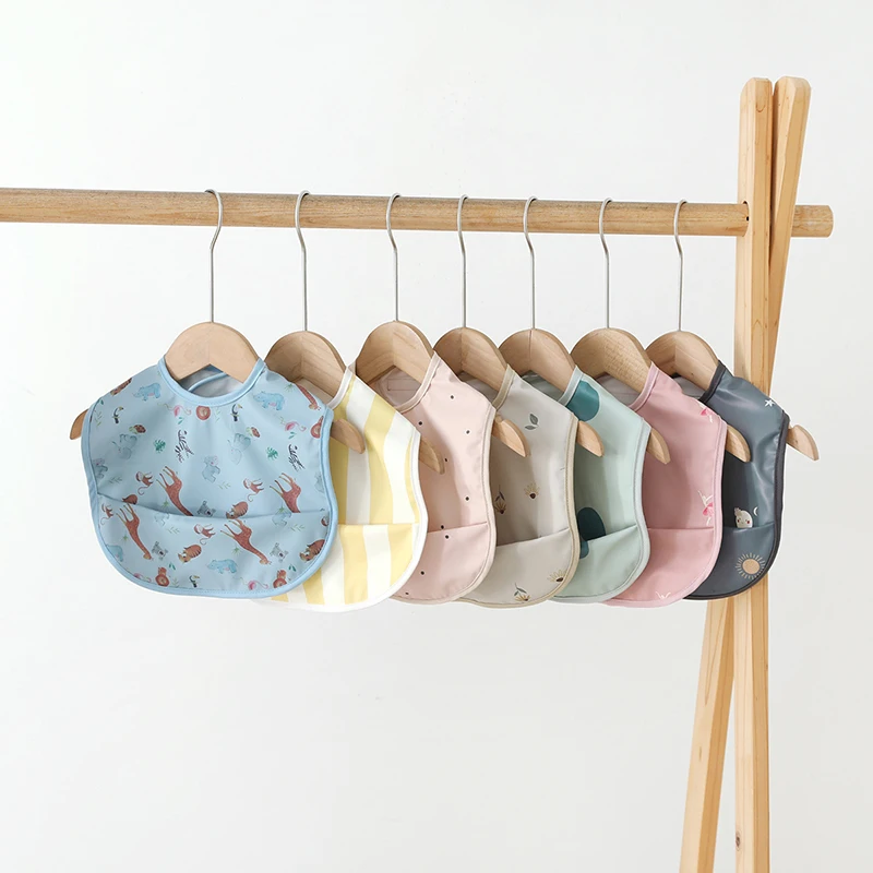 

Baby bibs Waterproof Toddler Feeding Bib Apron Pocket Infant Toddler Boys Girls Saliva Towel