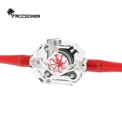 FREEZEMOD Computer Water Cooling Flow Meter Monitor LSJ-JX1 Colorful with Aluminum Alloy Shell and RGB Lighting
