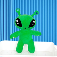 Green Alien Martian Man 34CM Pou Plush Toy Monster Plushie Stuffed Animal Doll Best Gift For Kids