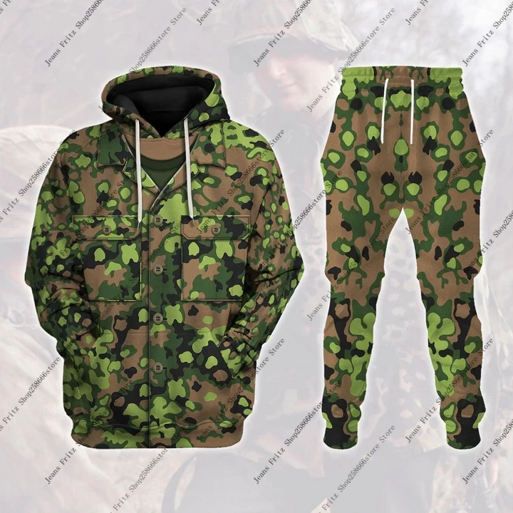 Popular Camouflage Hunting Animal 3D Print Hoodies Suit Man Woman Tracksuit Pants 2pcs Sets Kids Pullover Cosplay Hoodie