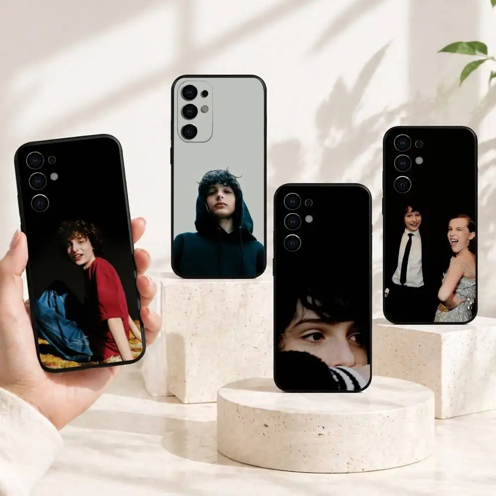 A-Actor F-Finn Wolfhard Phone Case Black Silicone Soft For Samsung S25,S24,S21,S22,S23,S30,Ultra,S20,Plus,Fe,Lite
