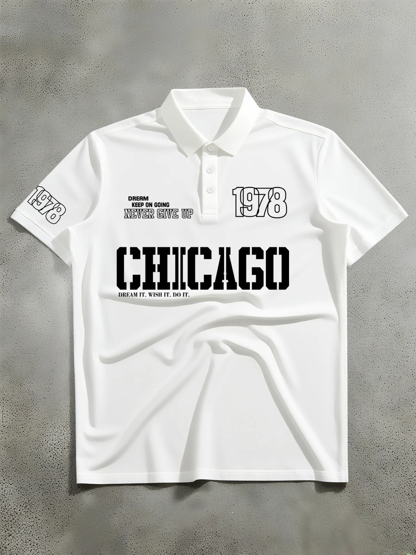 New unisex short sleeved polo shirt American Chicago 