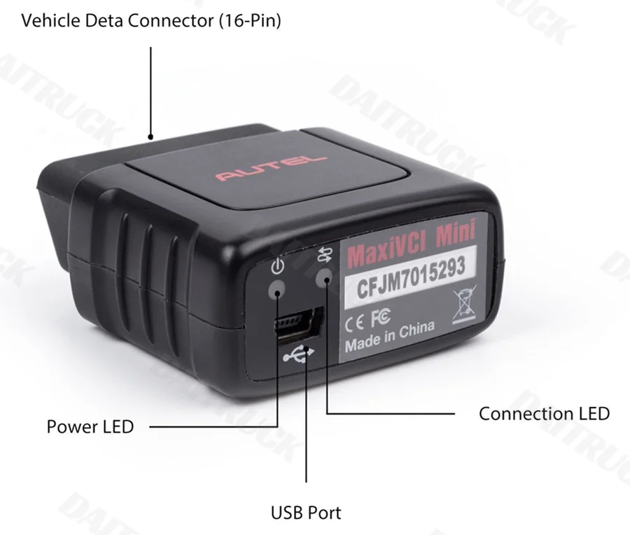 Autel MaxiVCI Mini Wireless BT Diagnostic Interface Adapter for MaxiCheck MX808TS MaxiTPMS TS608 MaxiDAS DS808BT DS808TS