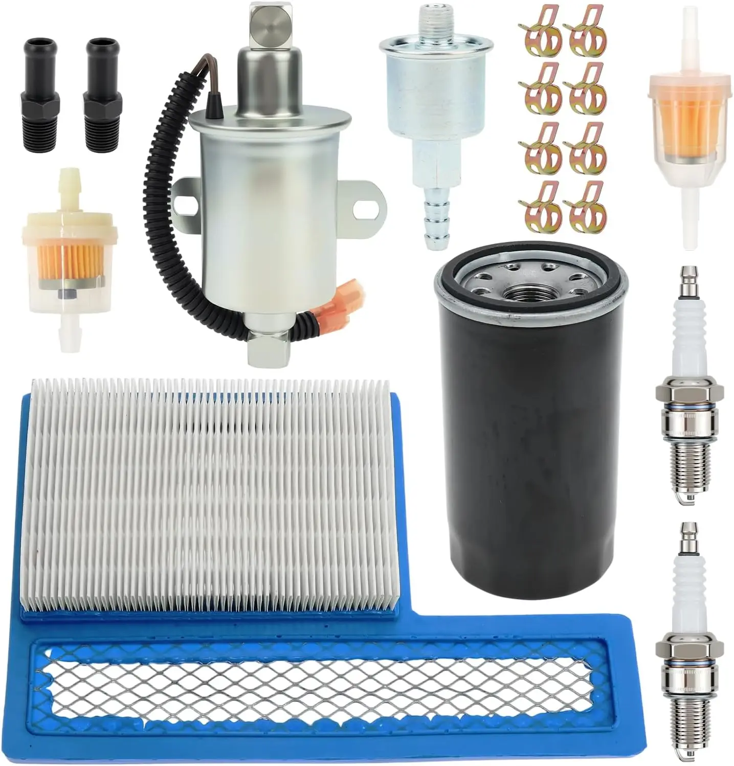 Tune Up Kit 122-0836 Oil Filter 140-3116 Air Filter E11015 Electric Fuel Pump Fit for Cummins Onan 5500 7000 Marquis Gold Genera