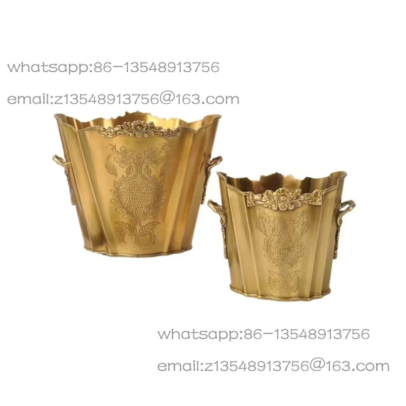 American brass champagne ice bucket European light luxury creative high-end metal decoration spot