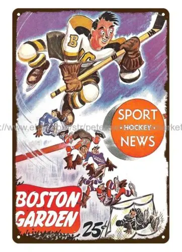 modern kitchen wall art 1948 hockey  Red Wings metal tin sign