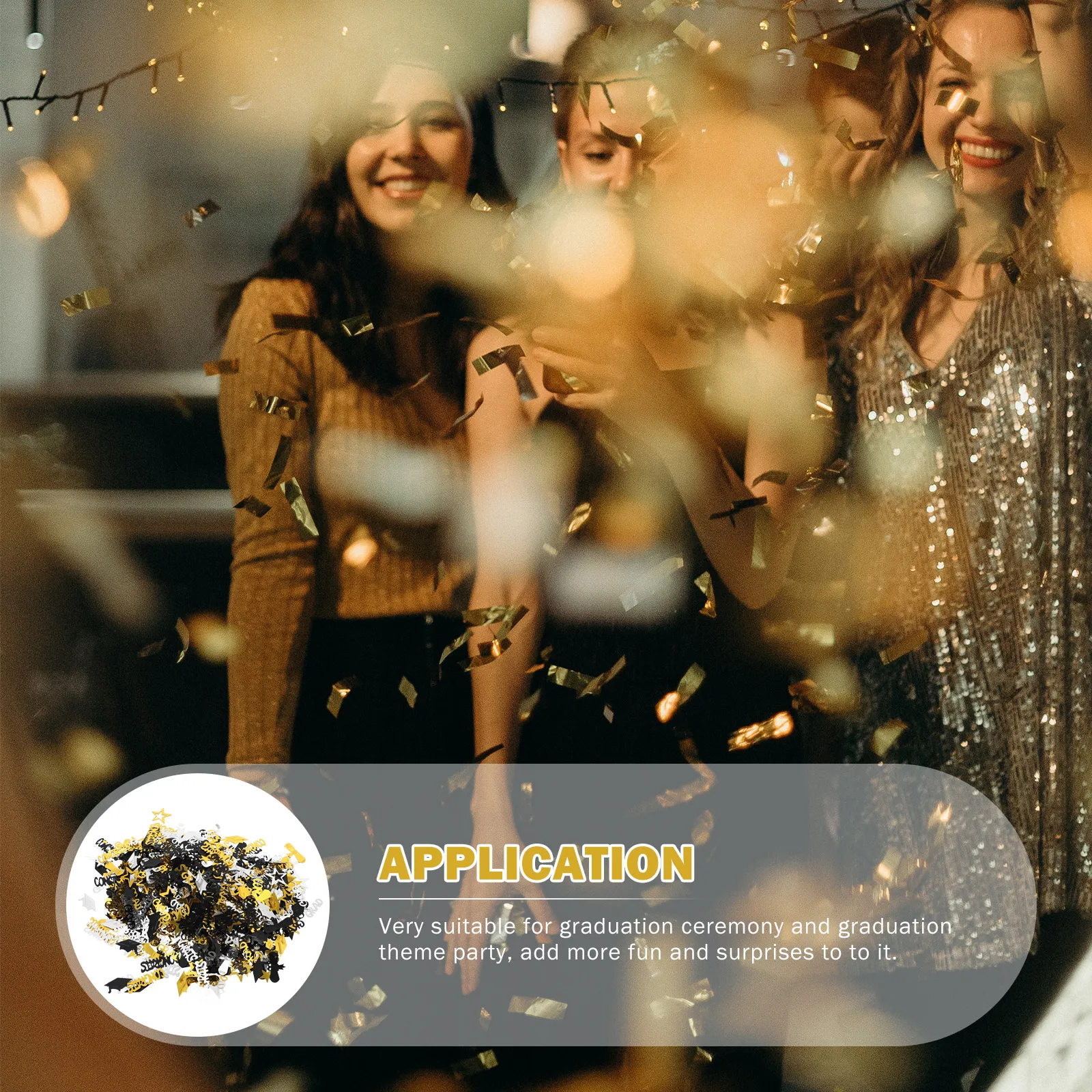 

Beautiful Plastic Sequin Confetti Graduation Party Decorations Elegant DIY Accessories Lightweight Portable Balloon Adornments