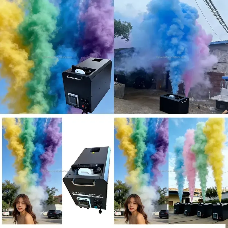 Hot Sale New Color Smoke FOg Cannon Machine for Gender Reveal Decoration Happy New Year Party Wedding Event Show