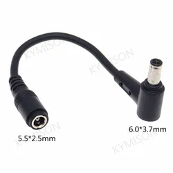 DC 5.5x2.5mm to 6.0x3.7mm DC Power Supply Adapter Converter Cord Laptop Charging Cable for Asus GL703GS GX501GI GX501VI GM501GS