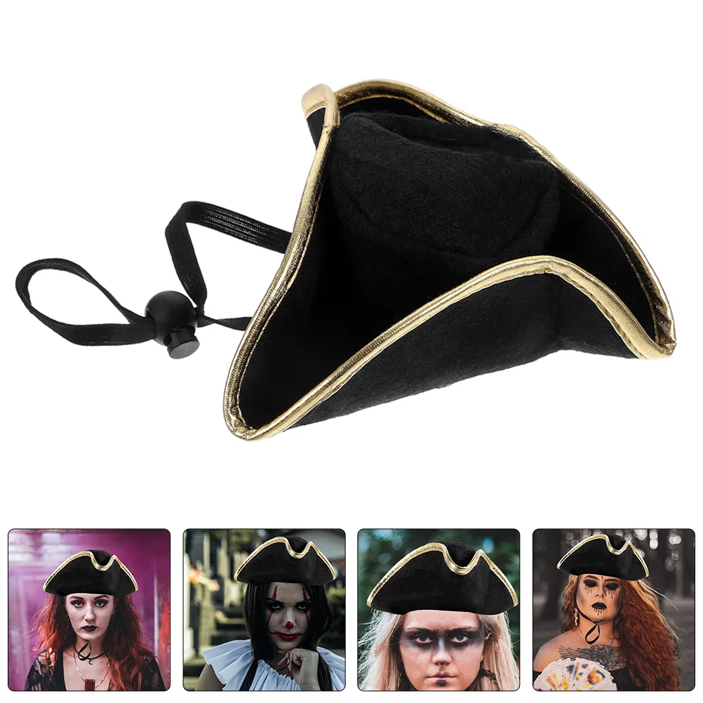 2 Pcs Halloween Headbands Cosplay Hat Prop Pirate Hats Long Hook Fabric Carnival Ornament Decorative