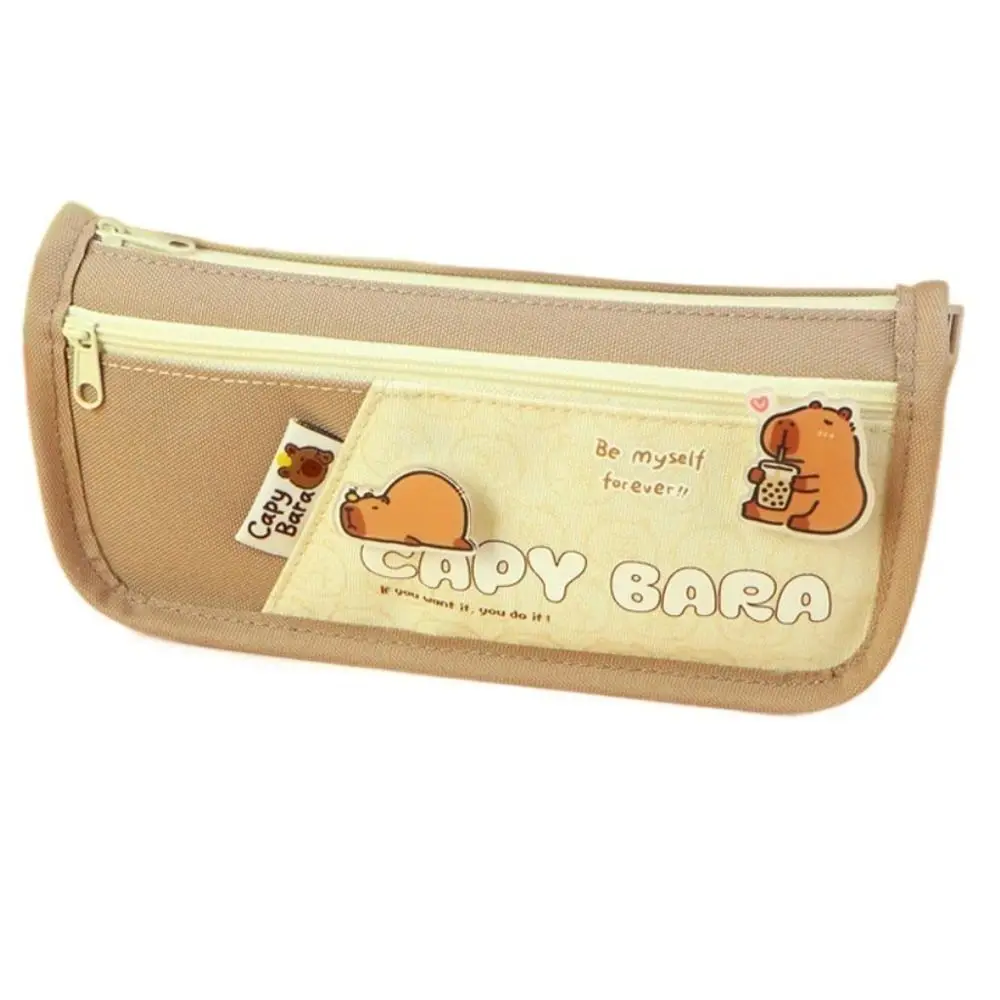 

Oxford Capybara Pencil Case Large Capacity No Fading Capybara Pen Pouch Kawaii Funny Capybara Pencil Bag Stationery