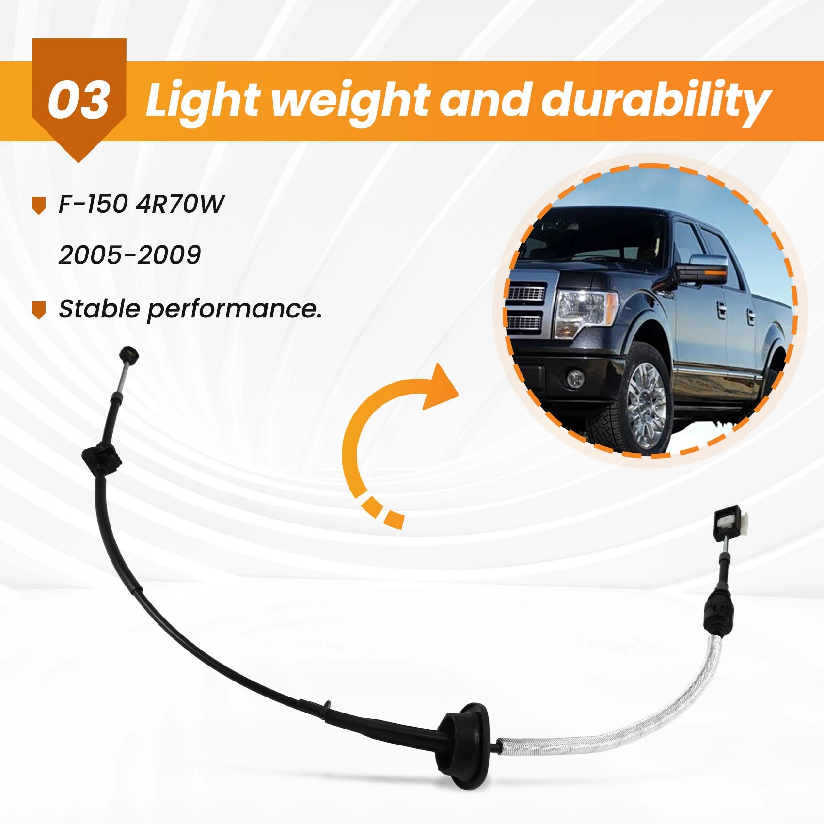 

Эксклюзивно для Ford F-150 4R70W 2005-2009: Трос переключения передач автоматической коробки передач (консоль) 5L3Z-7E395-AA, 5L3Z7E395AA