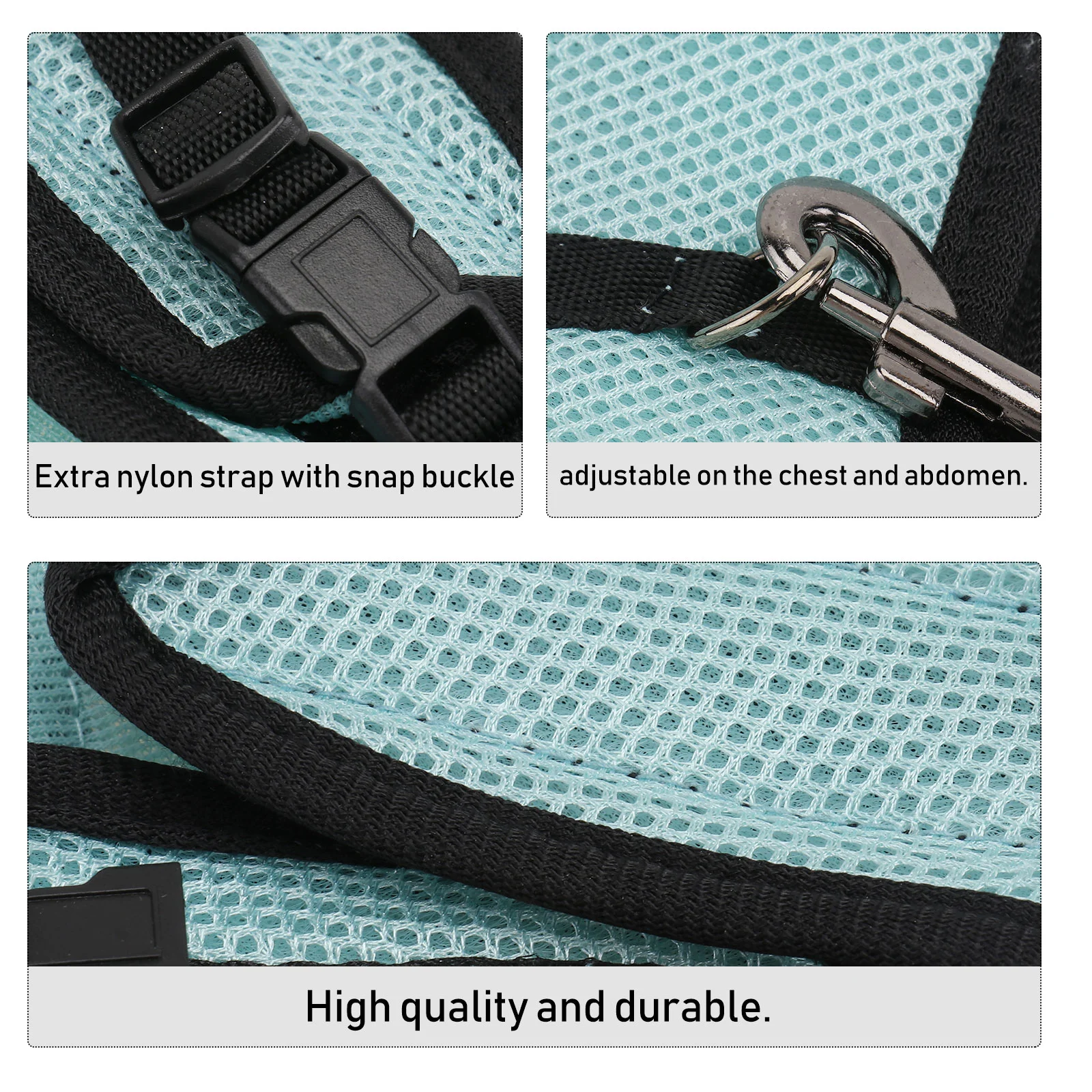 Harness with Lead for Rabbits Bunny Little Pets - Size XL(Sky Blue) Bunny Harness Rabbit Harness Rabbit Harness and Leash