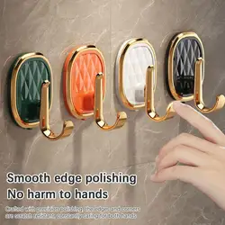 Door Hook Wall Self-adhesive Super Strong Clothes Hook No Punching No Trace Strong Backpack Clothes Hook Kitchen Clothes Hook