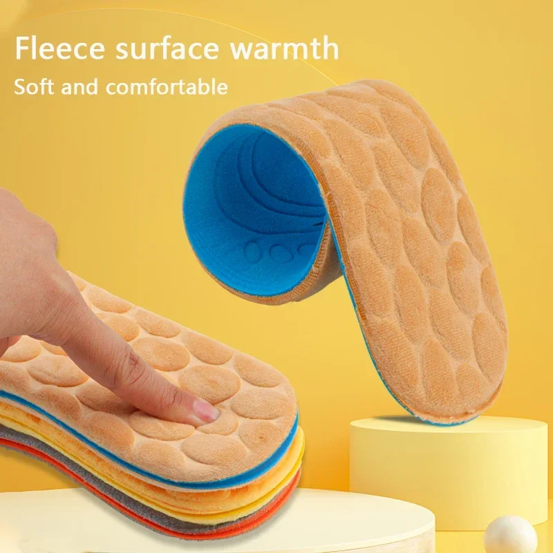 1 Pair Winter Warm Cotton Insole for Shoes Plush Snow Boots Thermal Shoe Inserts Sports Running Insoles Men Woman Heating Pads