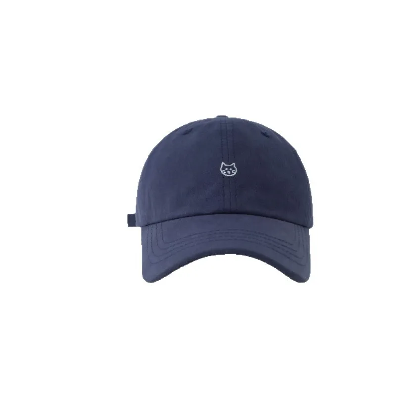 Cute Cat Embroidery Baseball Cap for Women Beige Soft Top Dad Hat Outdoor Sports Casual Baseball Cap for Women Girls view 5