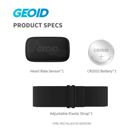 GEOID HS500 Chest Strap Heart Rate Monitor Accurate Heart Rate Tracking Adjustable elastic Chest Strap