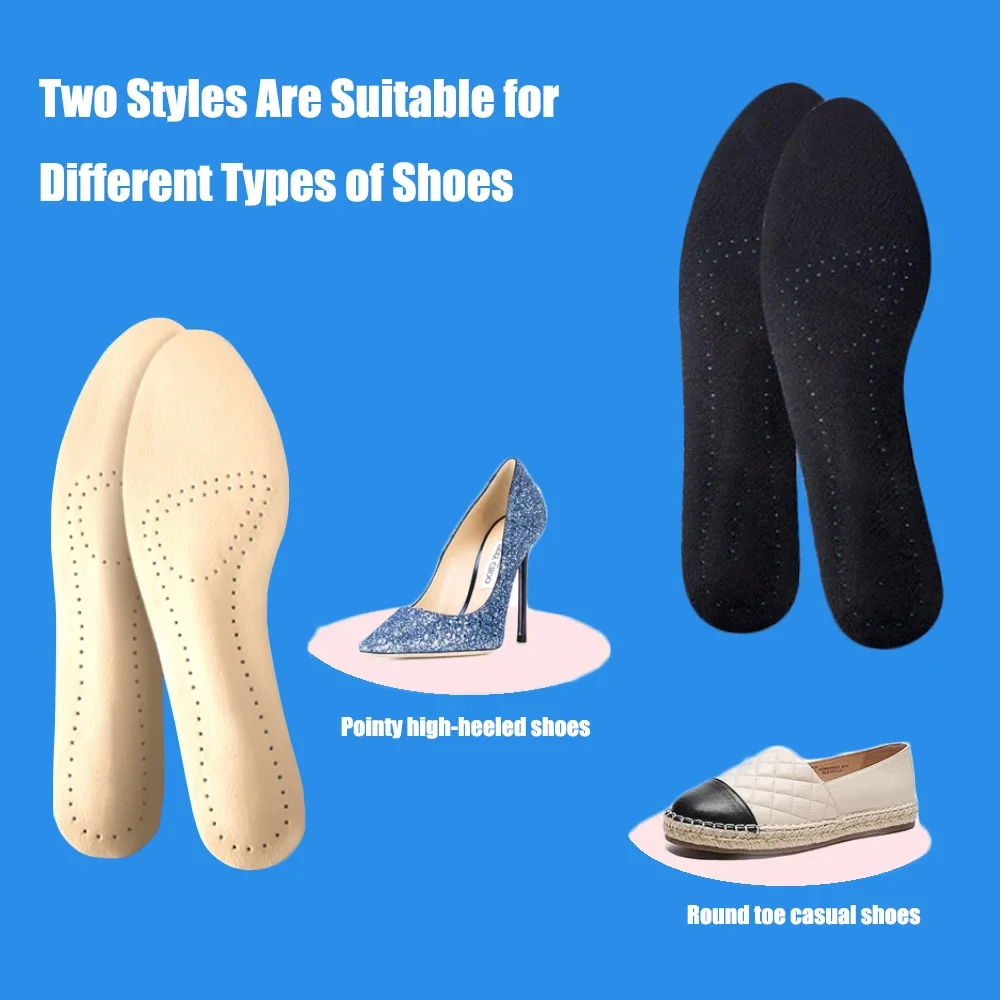 Solette in pelle per scarpe donna antiscivolo assorbimento degli urti sottopiede in pelle di lattice inserti traspiranti autoadesivi per scarpe Pad