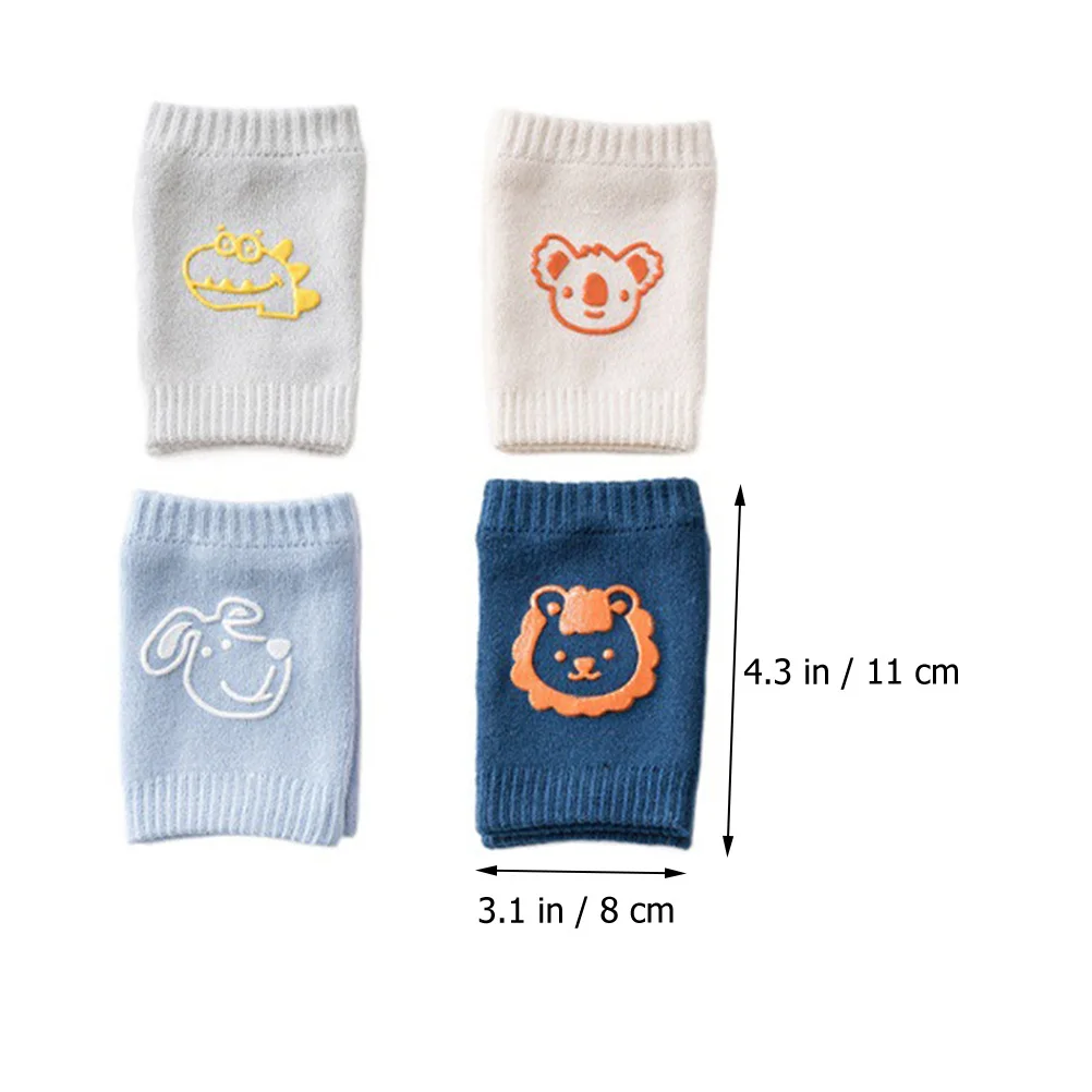 Protetores de joelho confortáveis premium para crianças, design fofo de desenho animado, aquecedores de pernas para bebês para engatinhar, caminhar, jogar, almofadas para bebês