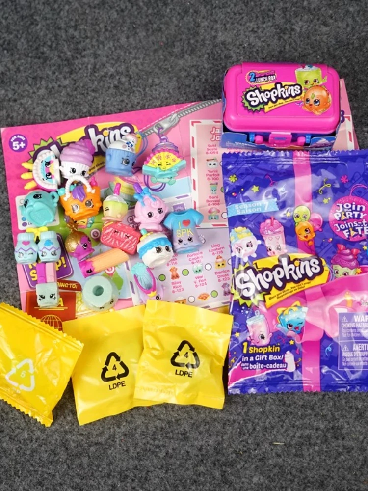Shopkins supermarché Mini Figurines sacs aveugles Fruits elfes Miniature jouet mignon décoration objets de collection Simulation modèle enfant cadeaux