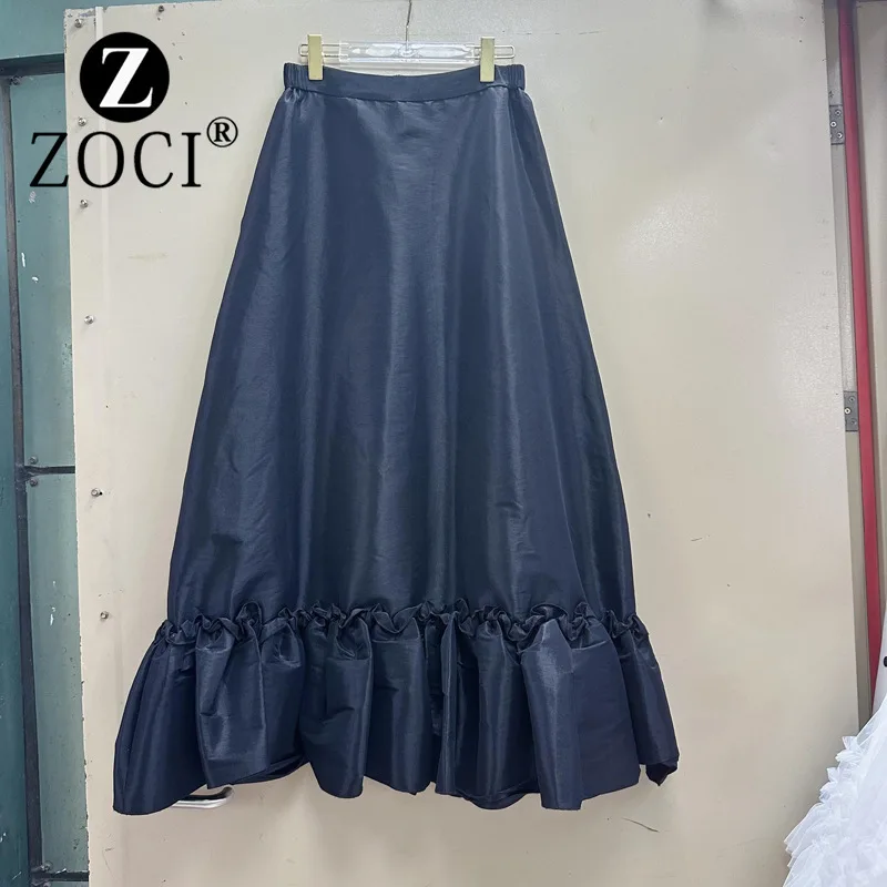 

[zoci] Rows Vietnam, a Niche Tall Person Ankle Fluffy Ruffled Edges Half Length Skirt A2#8720