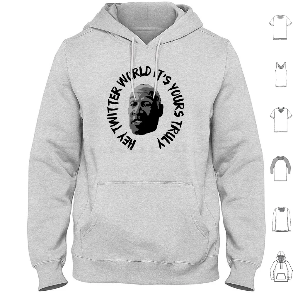 Hey World ( The Murderer ) Hoodie cotton Long Sleeve Oj Hey World Hello World Murderer Black And White Joe Rogan