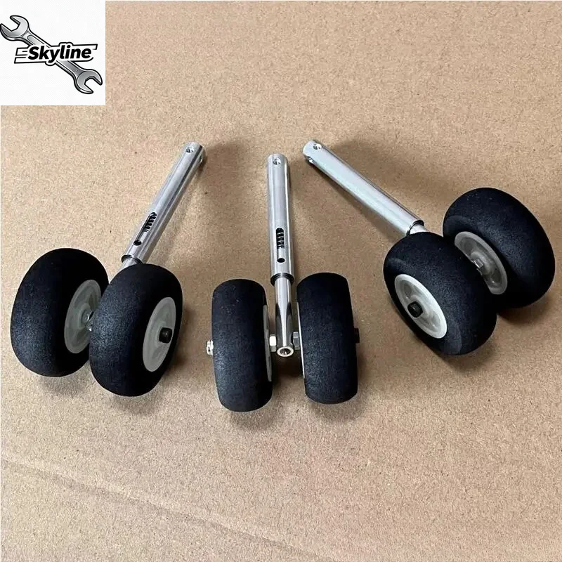 115mm D3 D4 EVA Wheels, Lightweight Aluminum Alloy Anti-Vibration Landing Gears for Retractable LG RC Airplane DIY Model Parts