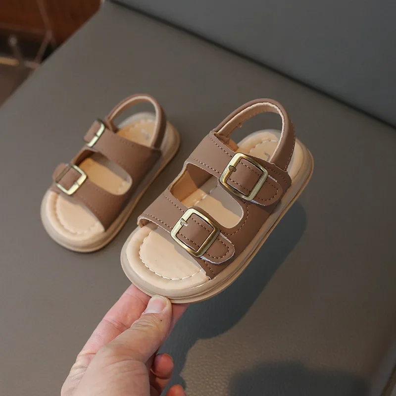 2024 Children Sandals for Girls and Boys Summer New Fashionable Korean Style Comfortable Soft Sole Casual Cute Baby Beach Shoes