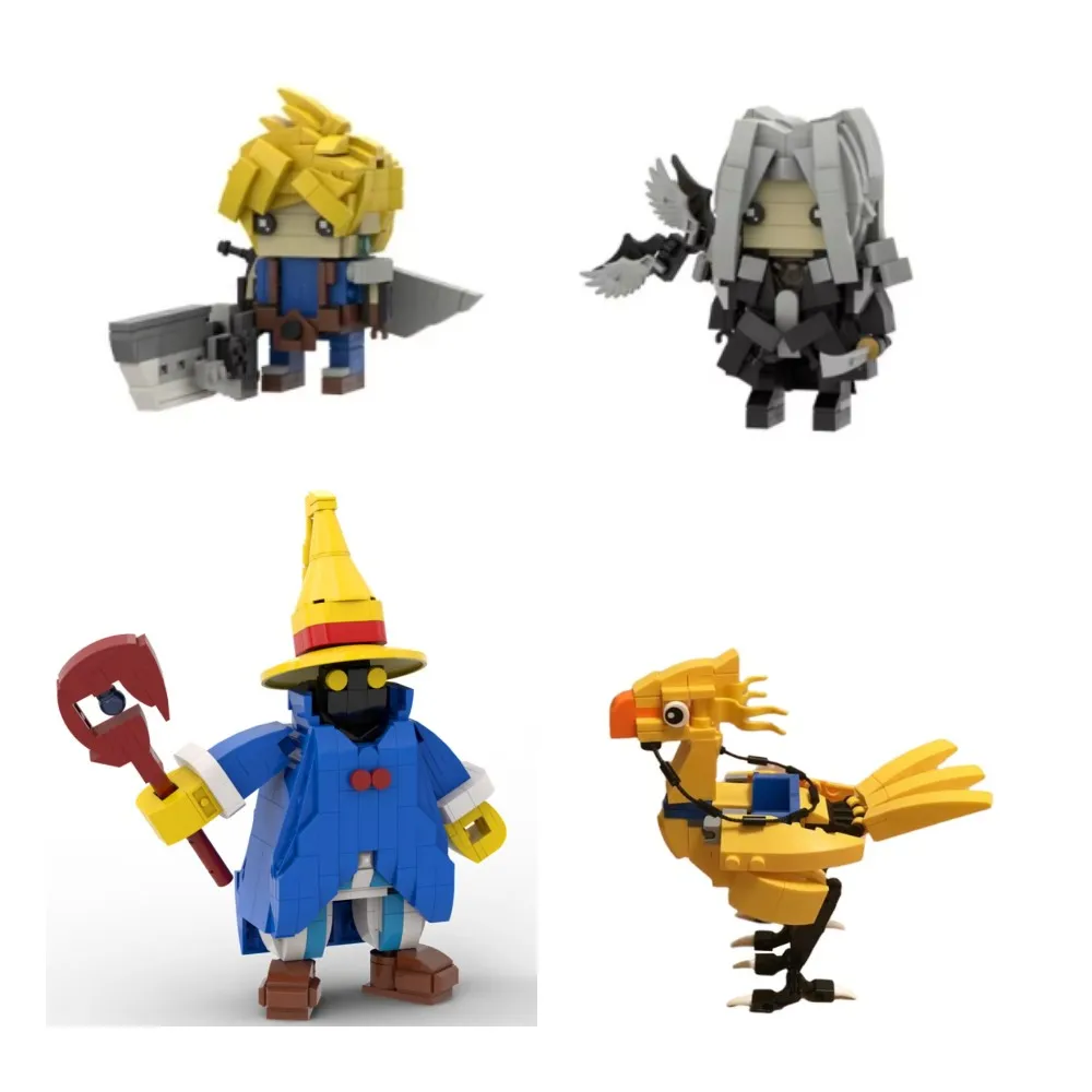 

MOC Хэллоуин Final the Fantasyed игровые персонажи Black Mage Brickheadzs строительные блоки загадочные волшебные кирпичи игрушки подарки для детей