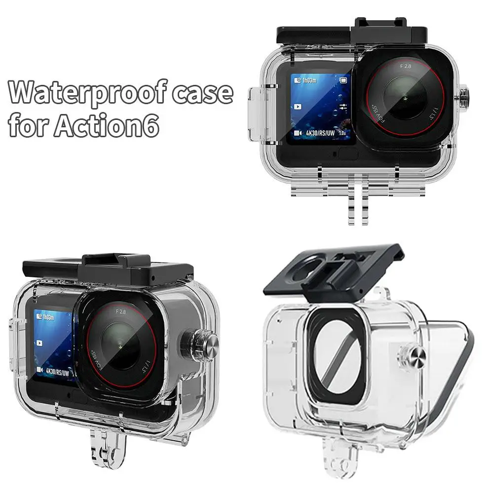 70M Waterproof Case For DJI Action 6 HD Diving Sports Photography Protection Cover Camera Accessories