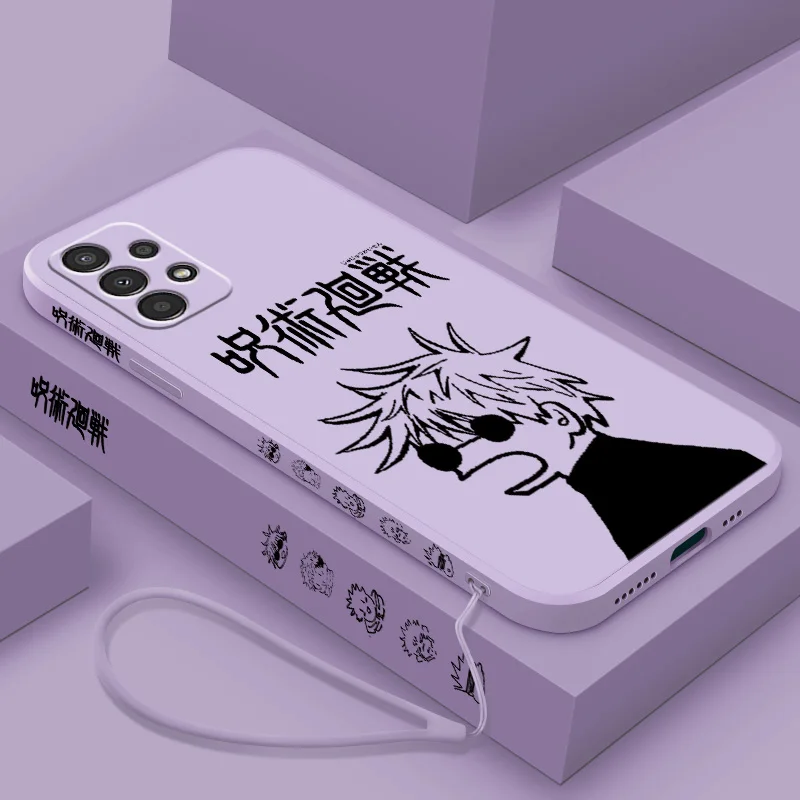 Jujutsu Kaisen Anime For Samsung A 03 13 14 22 23 24 32 33 34 52 53 54 72 73 Lite Liquid Left Rope Phone Case Shell Soft Cover