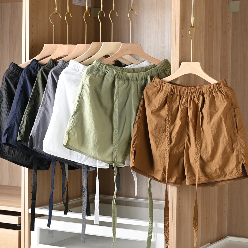 

Мужские модные повседневные пляжные брюки Toray Fabric Me из дышащего быстросохнущего нейлона для активного отдыха, со средней посадкой, свободного кроя