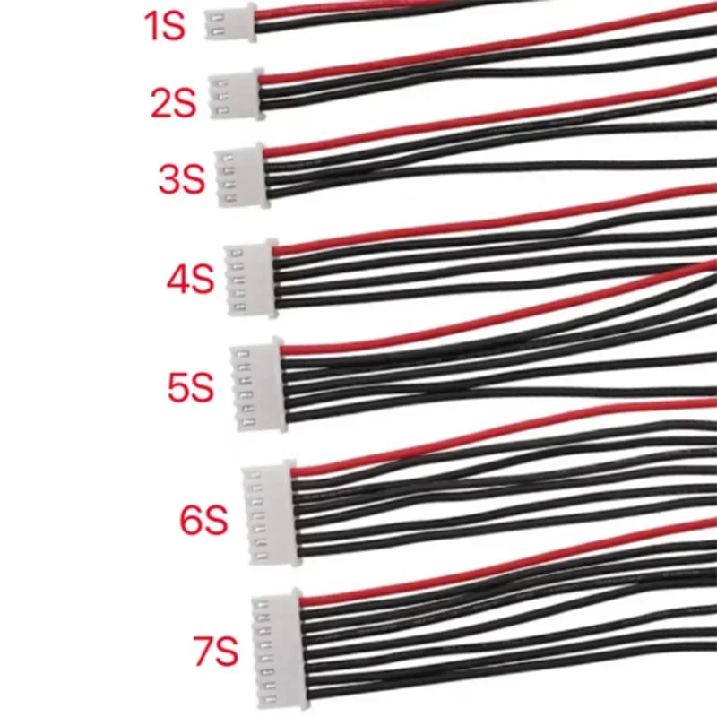 10 części/partia 1s 2s 3s 4s 5s 6s 7s 8s bateria Lipo zabawka do utrzymywania równowagi z ładowarką przewód/przewód/złącze 22awg 300mm Jst-xh kabel wyważający