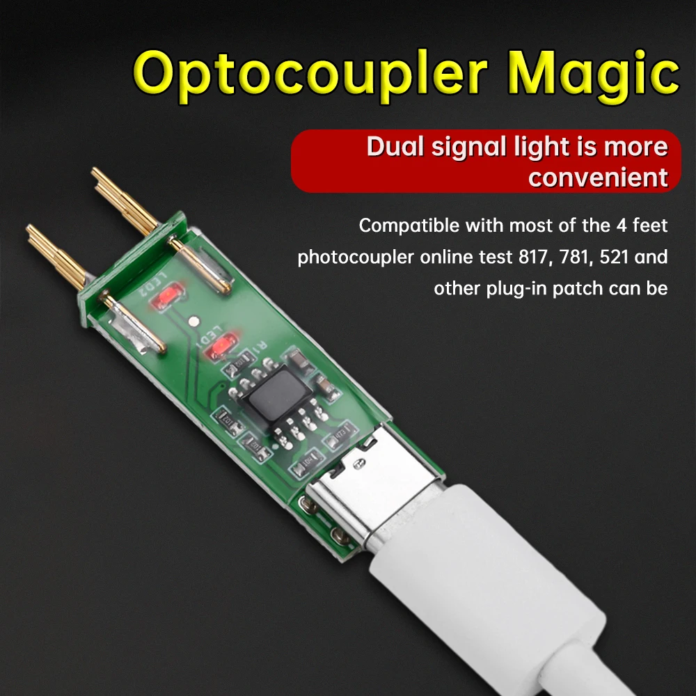 Optocoupler Tester Optocoupler Test Detection Tool Micro-B/Type-C Optocoupler Online Test Module Optocoupler Electronic Tool