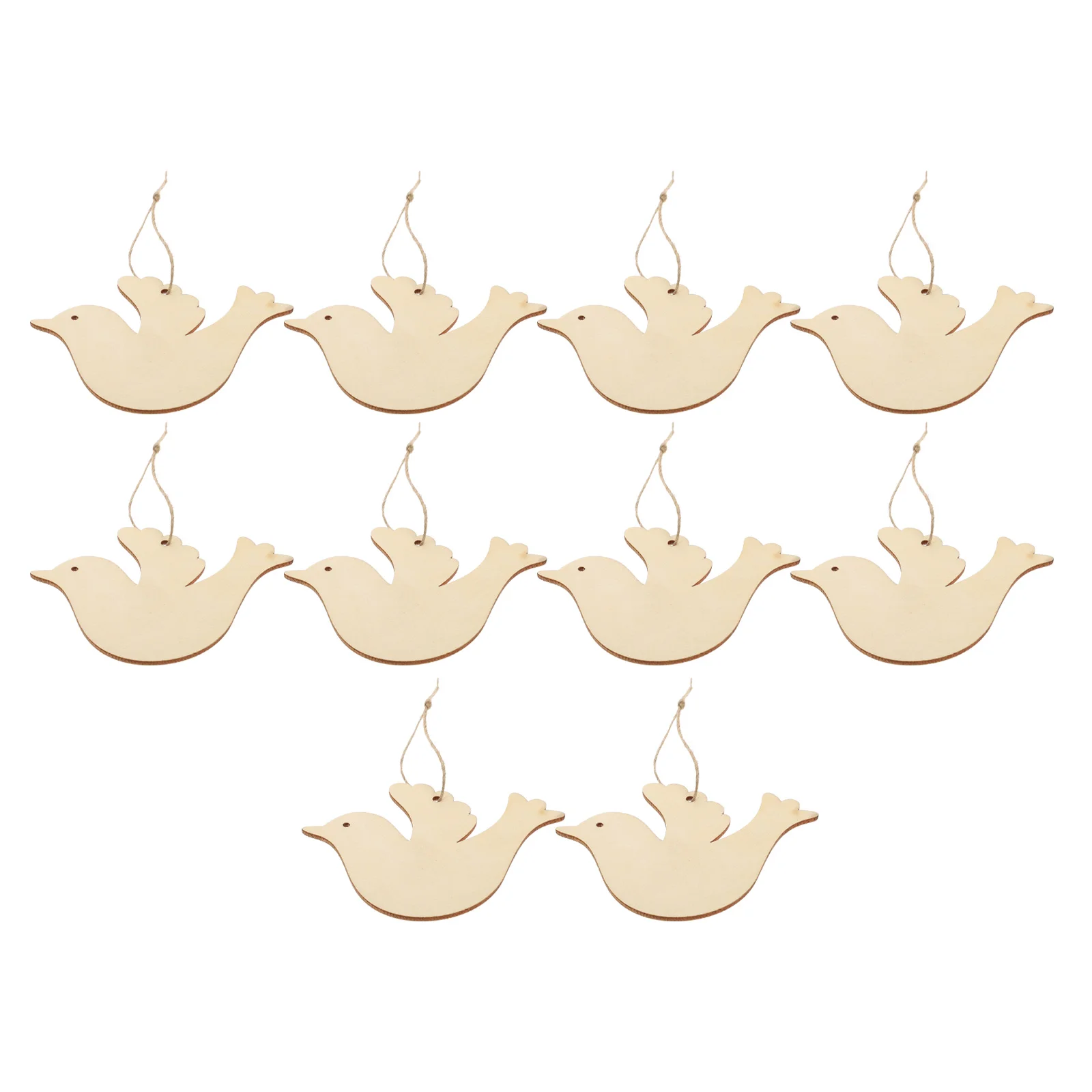 

50pcs Wooden Christmas Bird nament Kits Lightweight Blank Wood Slice DIY Craft Supplies Unfinished Cutouts Decorative
