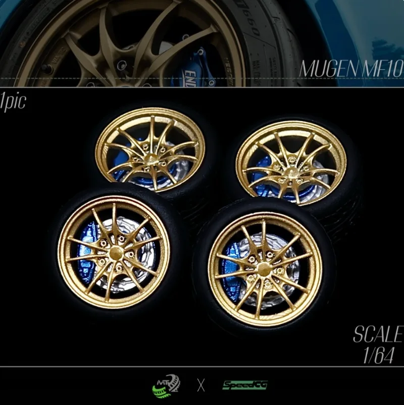SpeedCG 1/64 Car Modified Wheel Hub SE092/27/96/90 8.4/9.4/10/11mm Rubber Tires Resin Wheels Suitable for 1:64 Static Model Cars - Image 2