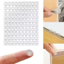 100Pcs Self Adhesive Round Silicone Rubber Bumpers Soft Transparent Black Anti Slip Shock Absorber Feet Pads Damper 10mm