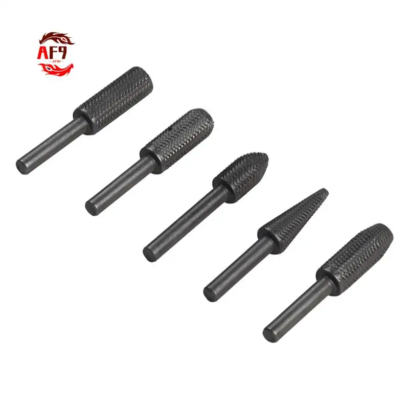 

AF90-5Pcs Set Rotary Rasp File Steel File Router Grinding Burr 6Mm Shank Grindinol For Die Grinder Drill Wood-Working Carving