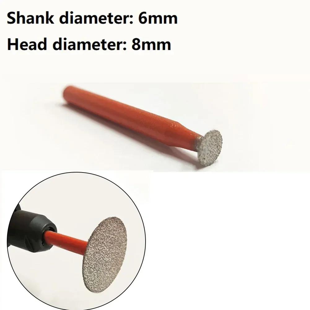 Ensemble d'outils de forage à distance pour polir le verre, fraise de meulage diamantée à tige de 6mm, point illac, gravure, carrée, pierre diversifiée