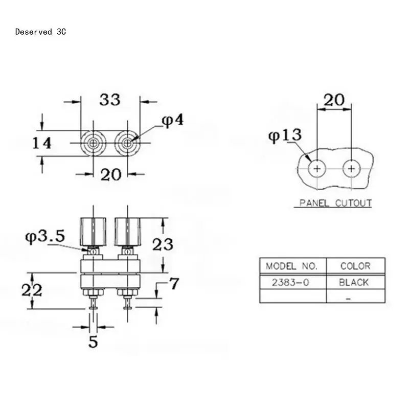 Dual 4mm Banana Plug Socket Binding Post for Speaker Amplifier Terminal