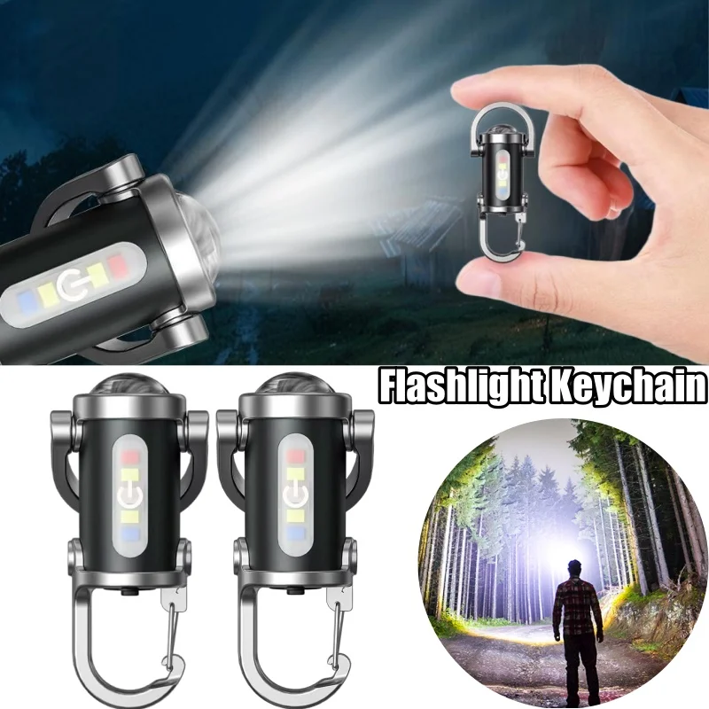 

Светодиодный фонарик-брелок, многофункциональный рабочий фонарь COB, практичный фонарик для осмотра, брелок для ключей для активного отдыха