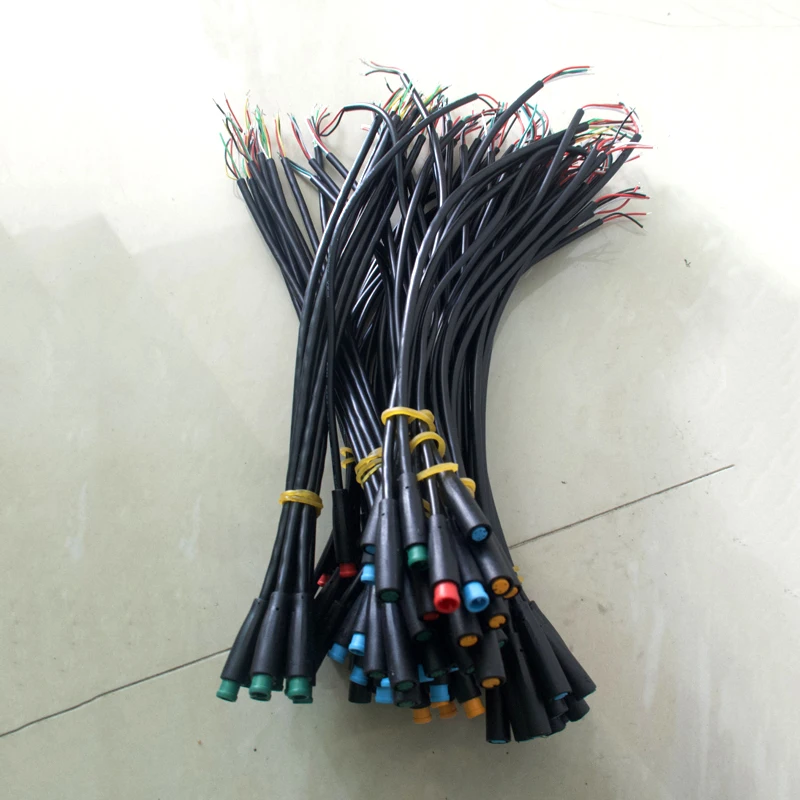 M6 Julet Electric Ebike Butt Plug 2p/3p/4p/5Pin Core Waterproof Power Cable Connector Scooter Brake Signal Sensor