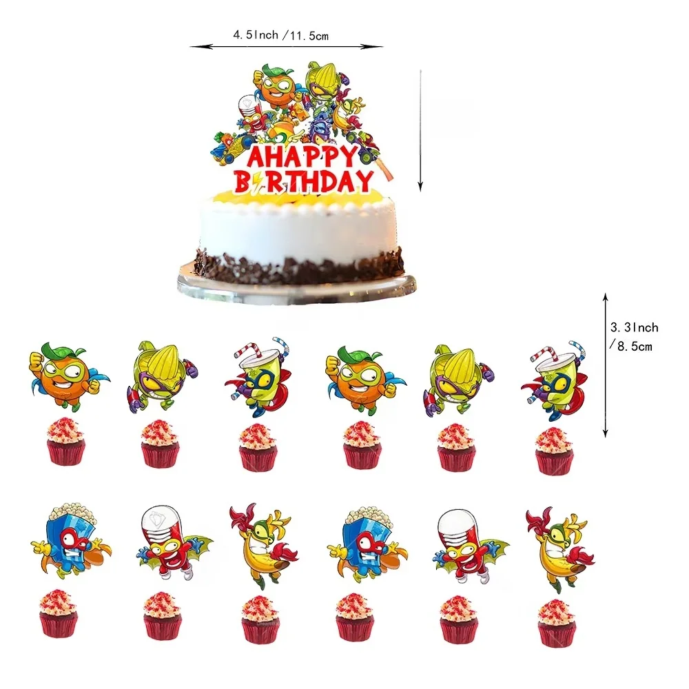 Superthings Theme Birthday Party Decoration Superzings Number Balloons Backdrop Cake Toppers Party Supplies Baby Shower Gifts view 4
