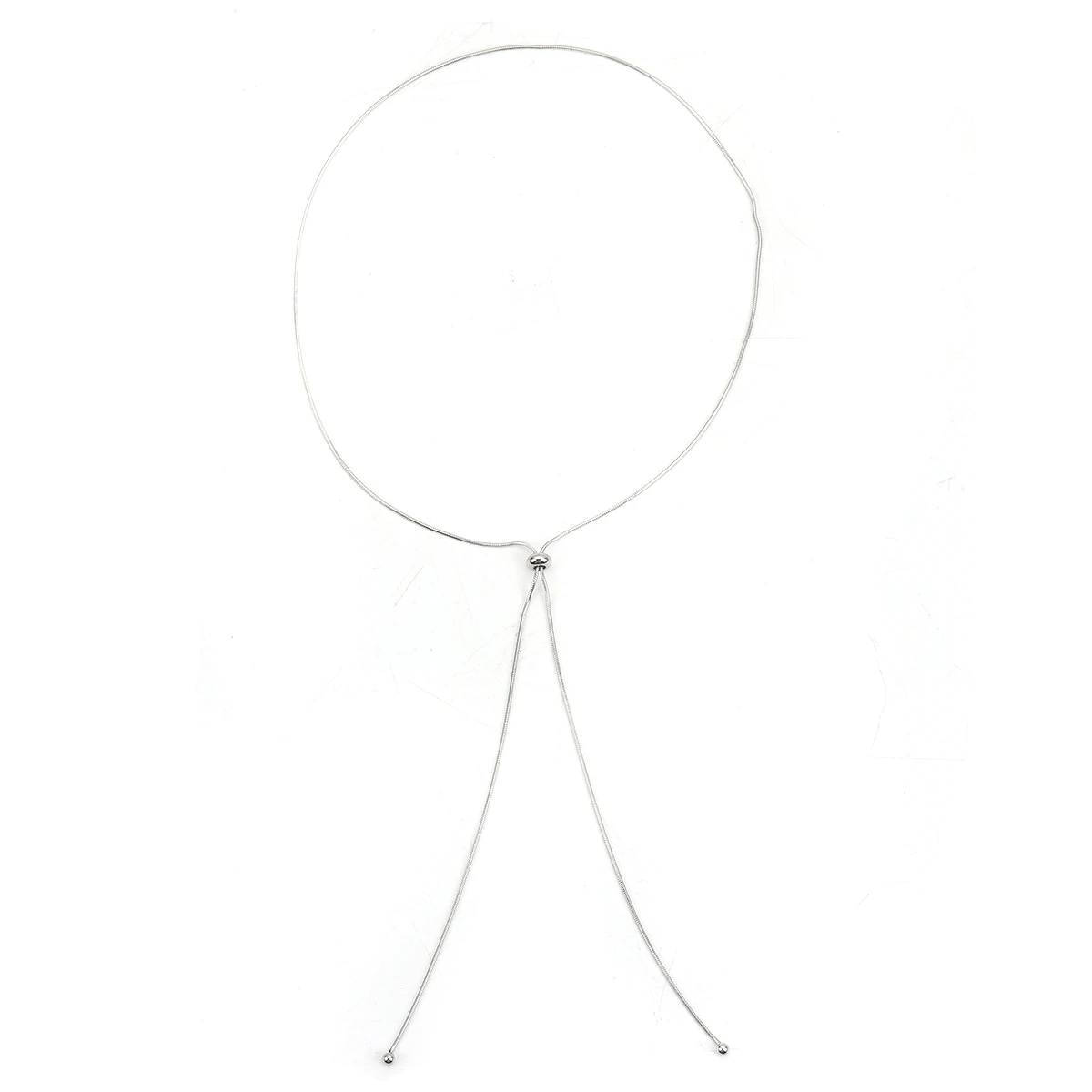 304 Stainless Steel Box Chain Adjustable Slider Necklace Silver Color For Women Men 80cm(31 4/8