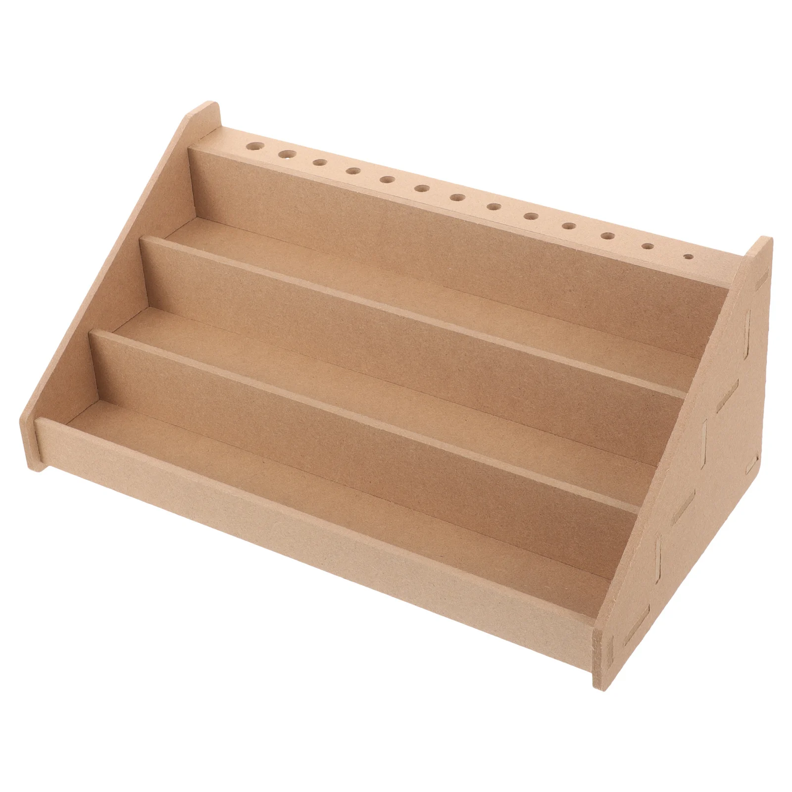 

13-Grid Acrylic Paint Storage Organizer Pigment Stand with Brush Holder Desktop Rack for Paint and Craft Storage