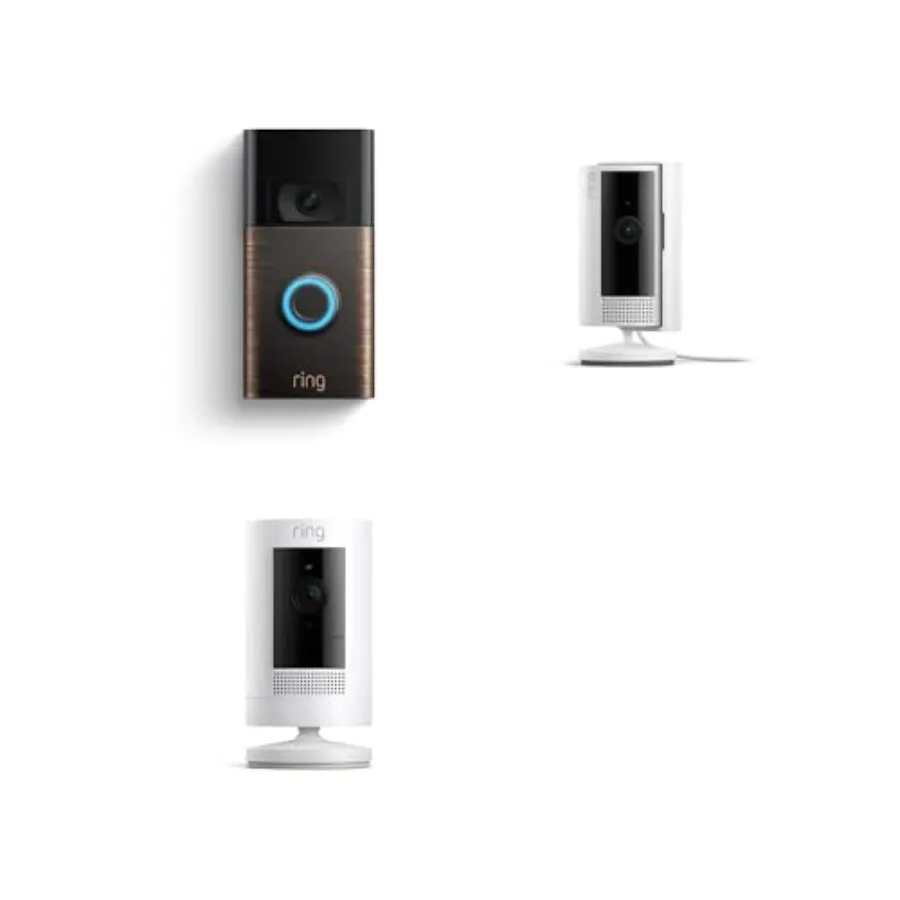 Ring Video Doorbell Venetian Bronze for home security, metal finish, bronze, weather-resistant and easy installation