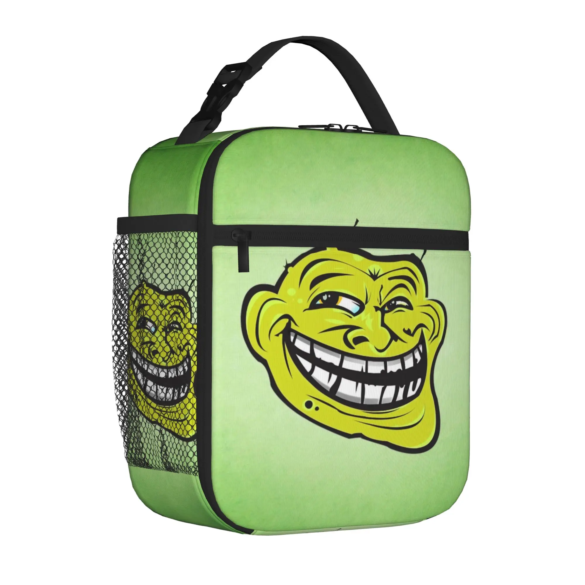 Classic Troll Face Meme Funny Portable Thermal Cooler Bag Comic Humor Durable Insulated Lunch Bags New Container Box For School