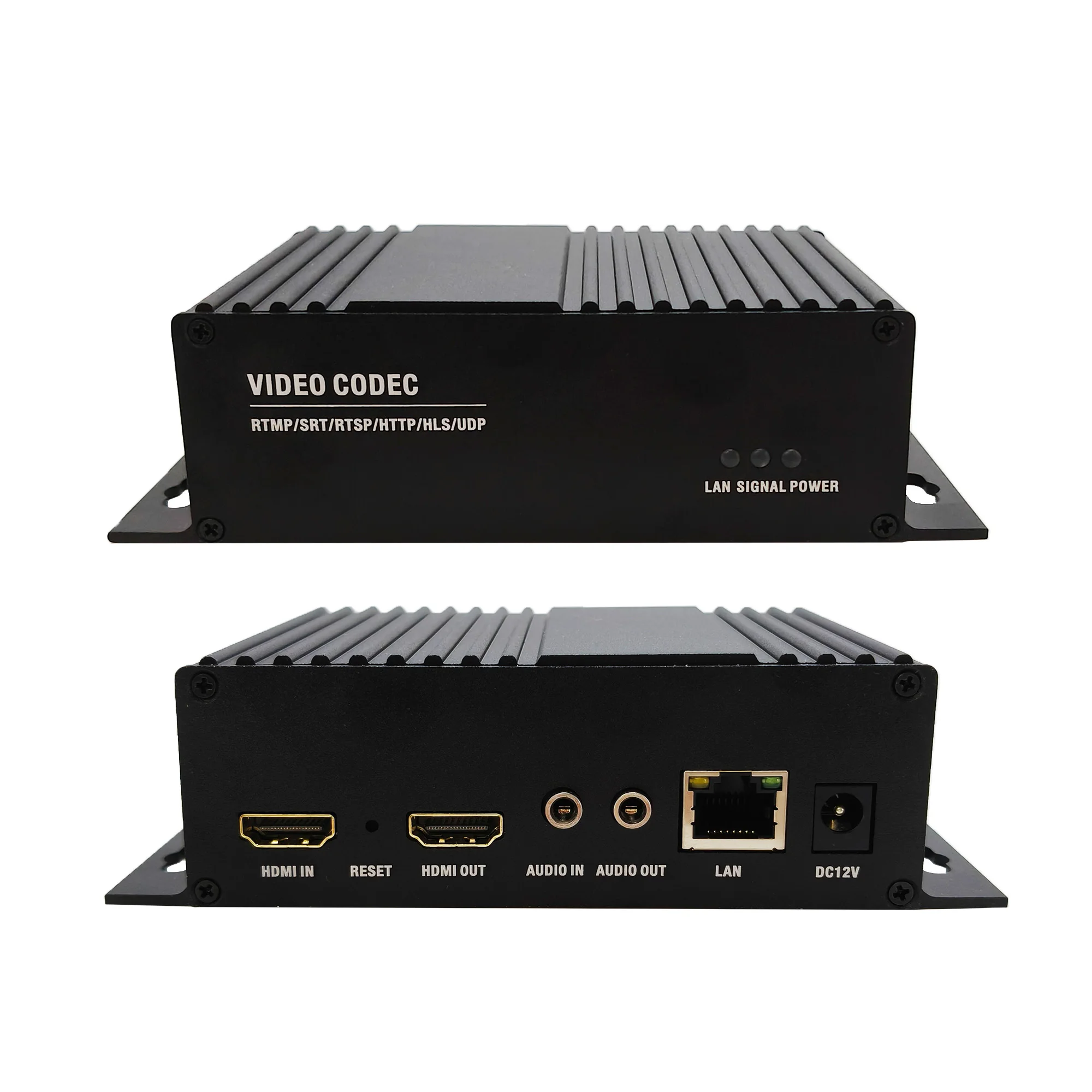 4K All-in-One Encoder/Decoder with Low-Latency Decoding, IP Voice Intercom, HD-to-Network Conversion, and NDI Output