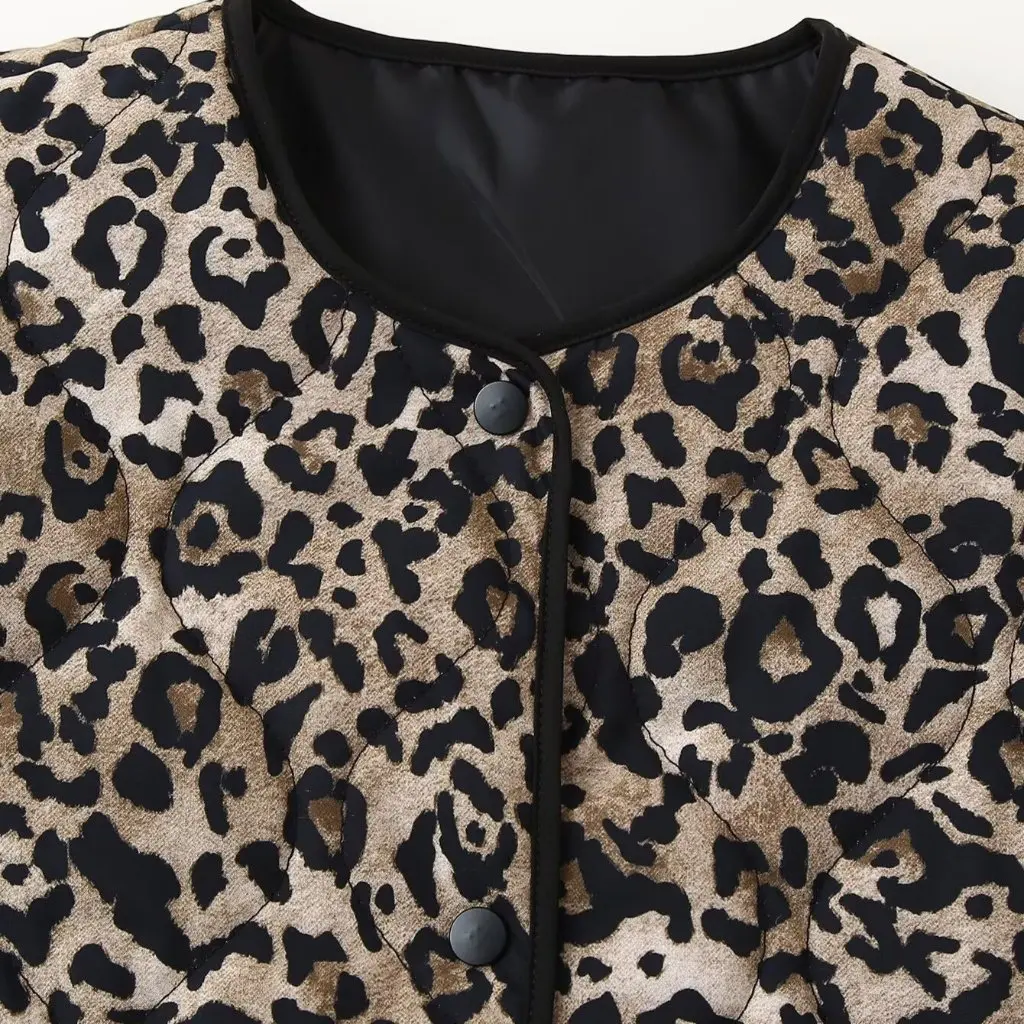 

Women's Cotton-Padded Jacket Autumn New Animal Print Design Wholesale European And American Style