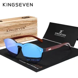 KINGSEVEN occhiali da sole in legno naturale per uomo UV400 occhiali polarizzati donna Brand Fashion Design occhiali originali fatti a mano